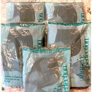 Silks Shapely Perfection Pantyhose Lot of 5-Small Nude(2)/Taupe(3) sheer control